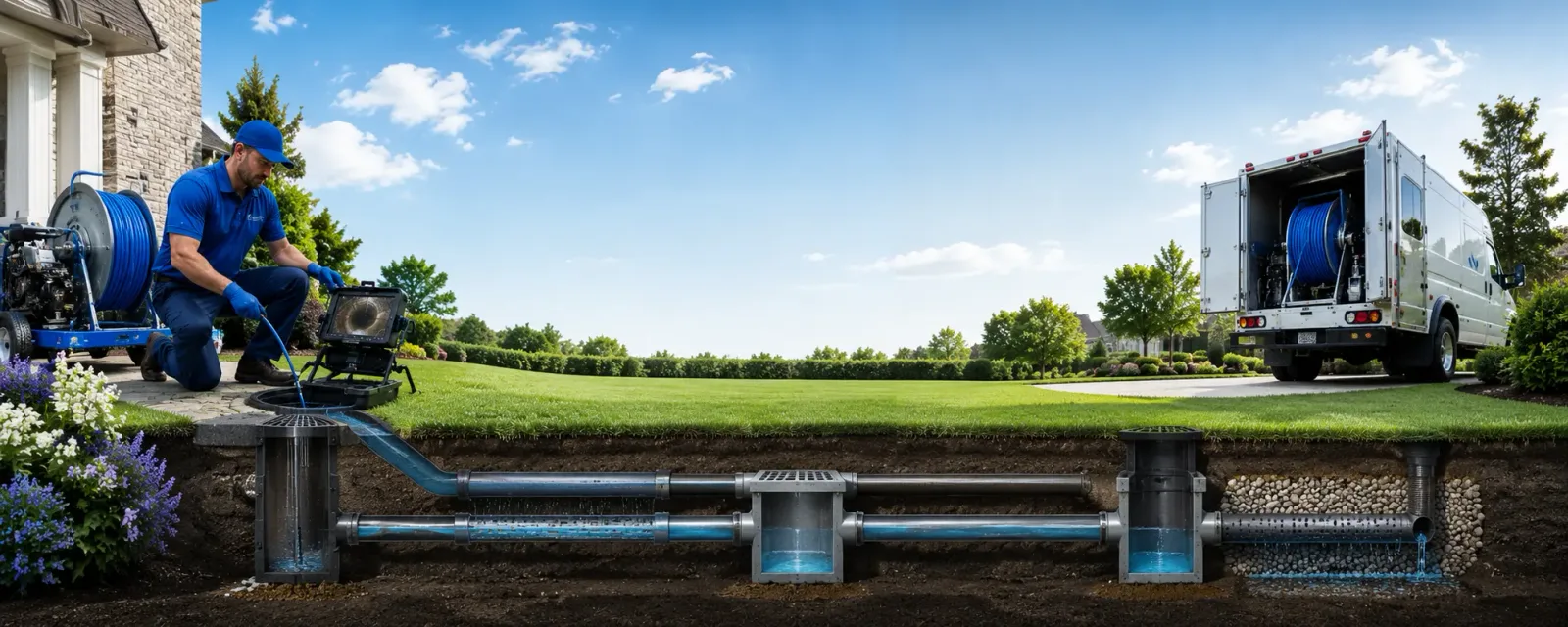 Outdoor drain cleaning information for Gray, ME